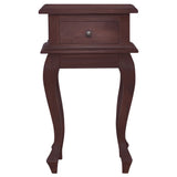 NNEVL Bedside Table Classical Brown 35x30x60 cm Solid Mahogany Wood