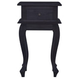 NNEVL Bedside Table Light Black Coffee 35x30x60cm Solid Mahogany Wood