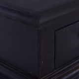 NNEVL Bedside Table Light Black Coffee 35x30x60cm Solid Mahogany Wood