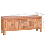 NNEVL TV Cabinet 110x30x45 cm Solid Mahogany Wood