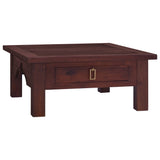 NNEVL Coffee Table Classical Brown 68x68x30 cm Solid Mahogany Wood