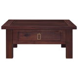 NNEVL Coffee Table Classical Brown 68x68x30 cm Solid Mahogany Wood