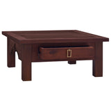 NNEVL Coffee Table Classical Brown 68x68x30 cm Solid Mahogany Wood