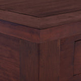 NNEVL Coffee Table Classical Brown 68x68x30 cm Solid Mahogany Wood