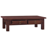 NNEVL Coffee Table Classical Brown 100x50x30 cm Solid Mahogany Wood