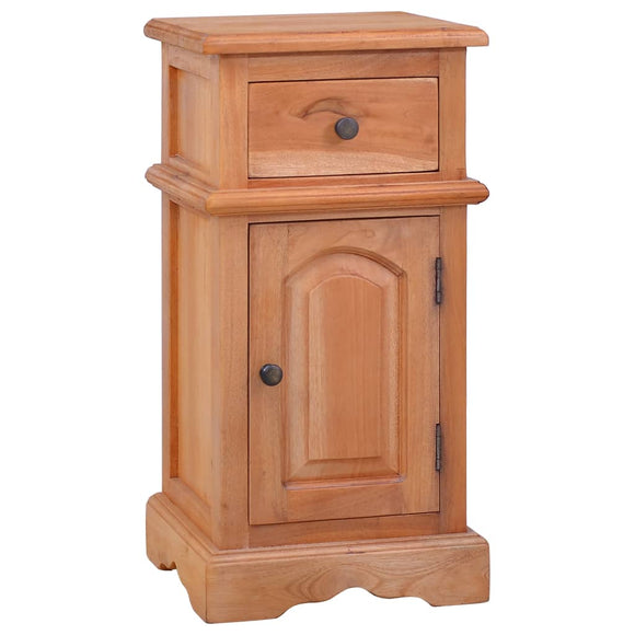 NNEVL Bedside Cabinet Solid Mahogany Wood