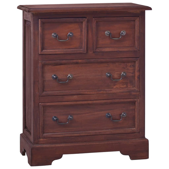 NNEVL Chest of Drawers Classical Brown Solid Mahogany Wood