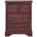 NNEVL Chest of Drawers Classical Brown Solid Mahogany Wood
