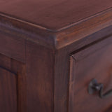 NNEVL Chest of Drawers Classical Brown Solid Mahogany Wood