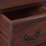 NNEVL Chest of Drawers Classical Brown Solid Mahogany Wood