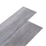 NNEVL PVC Flooring Planks 5.02 m² 2 mm Self-adhesive Matt Wood Grey
