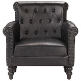 NNEVL Armchair Black Real Goat Leather