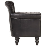 NNEVL Armchair Black Real Goat Leather