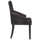 NNEVL Dining Chairs 2 pcs Black Real Goat Leather