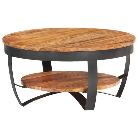 NNEVL Coffee Table 65x65x32 cm Solid Acacia Wood
