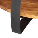 NNEVL Coffee Table 65x65x32 cm Solid Acacia Wood