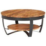 NNEVL Coffee Table 65x65x32 cm Solid Acacia Wood