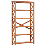 NNEVL Bookshelf 100x30x180 cm Solid Acacia Wood Sheesham Finish