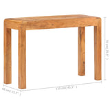 NNEVL Console Table 110x40x76 cm Solid Acacia Wood in Sheesham Finish