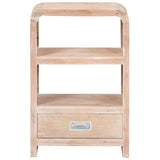NNEVL Bedside Table 40x30x60 cm Solid Acacia Wood