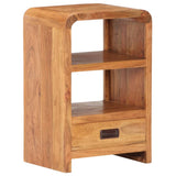 NNEVL Bedside Table 40x30x60 cm Solid Acacia Wood Sheesham Finish