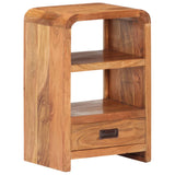 NNEVL Bedside Table 40x30x60 cm Solid Acacia Wood Sheesham Finish