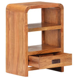NNEVL Bedside Table 40x30x60 cm Solid Acacia Wood Sheesham Finish