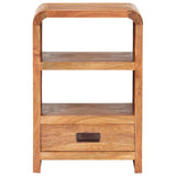NNEVL Bedside Table 40x30x60 cm Solid Acacia Wood Sheesham Finish