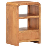 NNEVL Bedside Table 40x30x60 cm Solid Acacia Wood Sheesham Finish