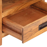 NNEVL Bedside Table 40x30x60 cm Solid Acacia Wood Sheesham Finish