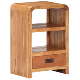 NNEVL Bedside Table 40x30x60 cm Solid Acacia Wood Sheesham Finish