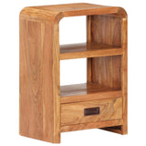 NNEVL Bedside Table 40x30x60 cm Solid Acacia Wood Sheesham Finish