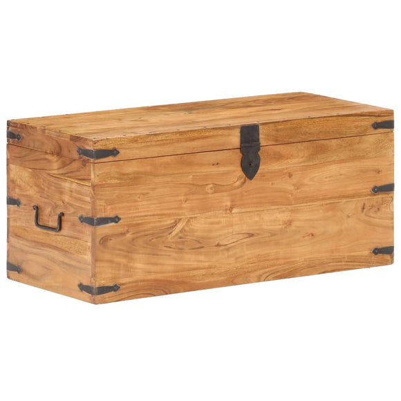 NNEVL Chest 90x40x40 cm Solid Acacia Wood