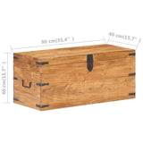 NNEVL Chest 90x40x40 cm Solid Acacia Wood