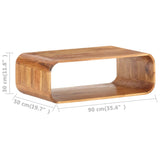 NNEVL Coffee Table 90x50x30 cm Solid Acacia Wood