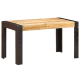 NNEVL Dining Table 140x70x76 cm Solid Rough Mango Wood