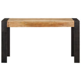 NNEVL Dining Table 140x70x76 cm Solid Rough Mango Wood