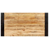 NNEVL Dining Table 140x70x76 cm Solid Rough Mango Wood