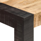 NNEVL Dining Table 140x70x76 cm Solid Rough Mango Wood