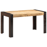 NNEVL Dining Table 140x70x76 cm Solid Rough Mango Wood