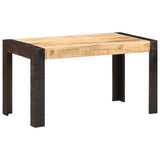 NNEVL Dining Table 140x70x76 cm Solid Rough Mango Wood