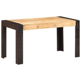 NNEVL Dining Table 140x70x76 cm Solid Rough Mango Wood