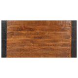 NNEVL Dining Table 140x70x76 cm Solid Rough Mango Wood