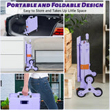 NNETM Portable Folding Cart with Stair Climbing Wheels- Purple