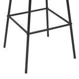 NNEVL Bar Stools 4 pcs Black Solid Pinewood and Steel