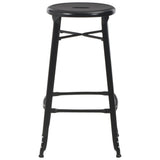 NNEVL Bar Stools 6 pcs Black Steel