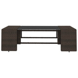 NNEVL 8 Piece Garden Lounge Set Poly Rattan Brown