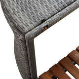 NNEVL Square Spa Surround Grey 268x268x55 cm Poly Rattan