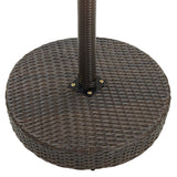 NNEVL Garden Table Brown 60.5x106 cm Poly Rattan