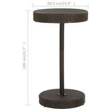 NNEVL Garden Table Brown 60.5x106 cm Poly Rattan
